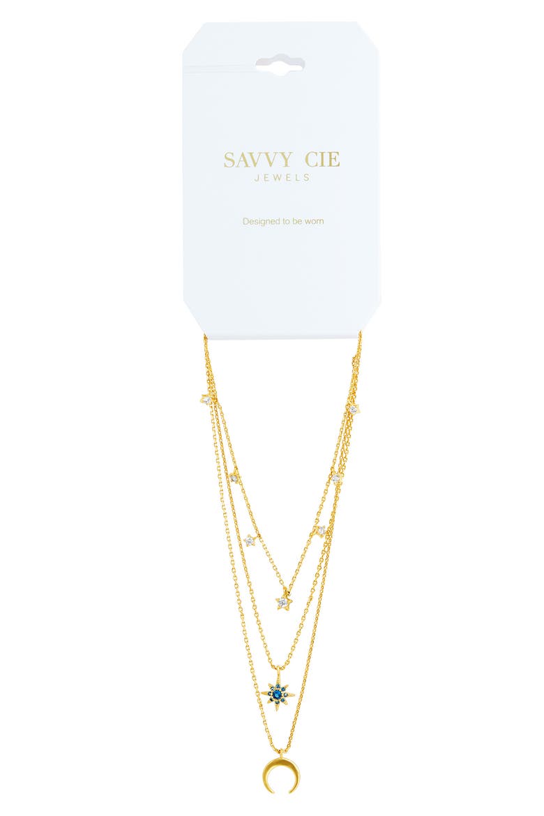 Celestial Multi Strand Necklace, Main, color, YELLOW