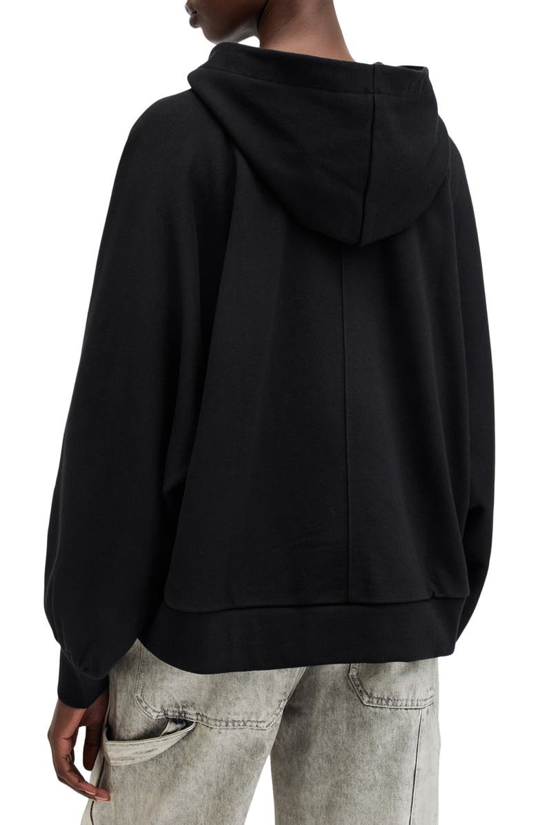 AllSaints Artia Cotton Hoodie, Alternate, color, Black