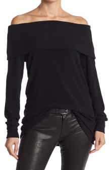 GO COUTURE Popover Off-the-Shoulder Sweater