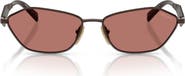 Prada 57mm Irregular Sunglasses