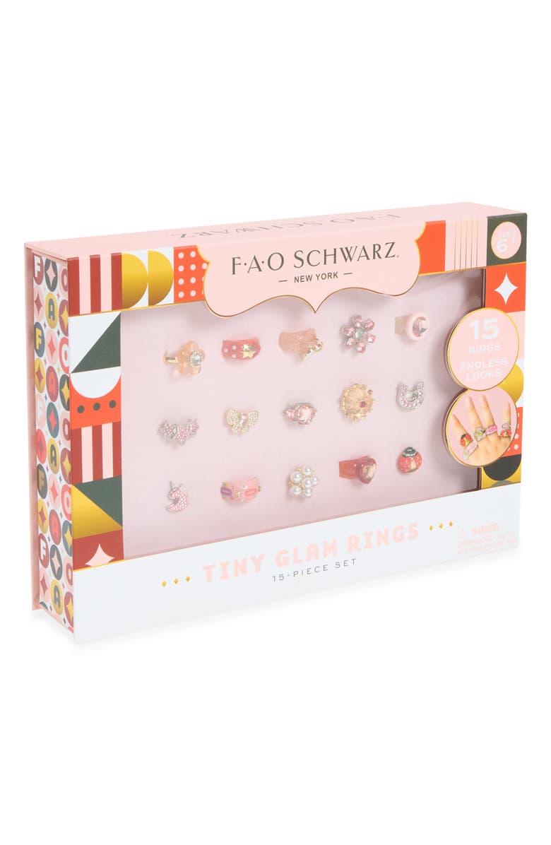 FAO Schwarz Glam Rings Set, Alternate, color, Light/ Pastel Pink