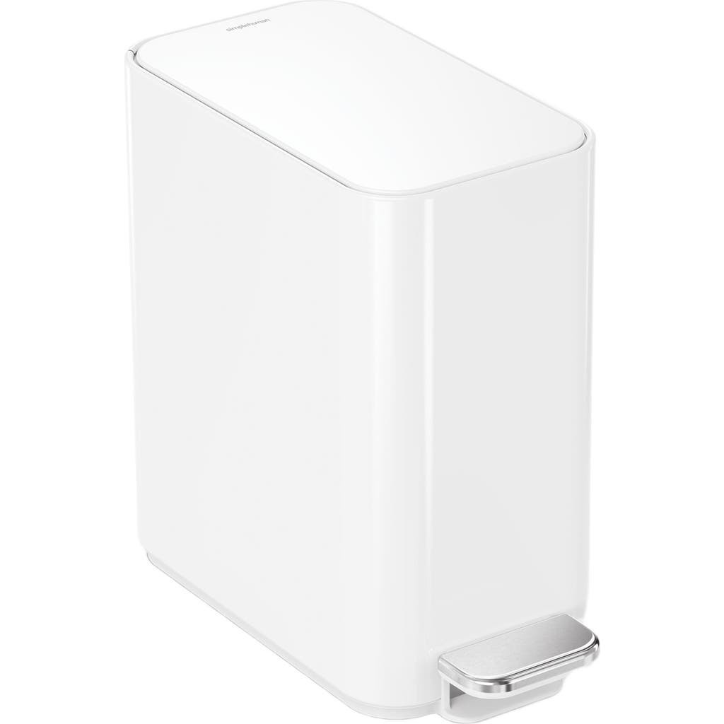 Simplehuman 5l Slim Step Trash Can In White