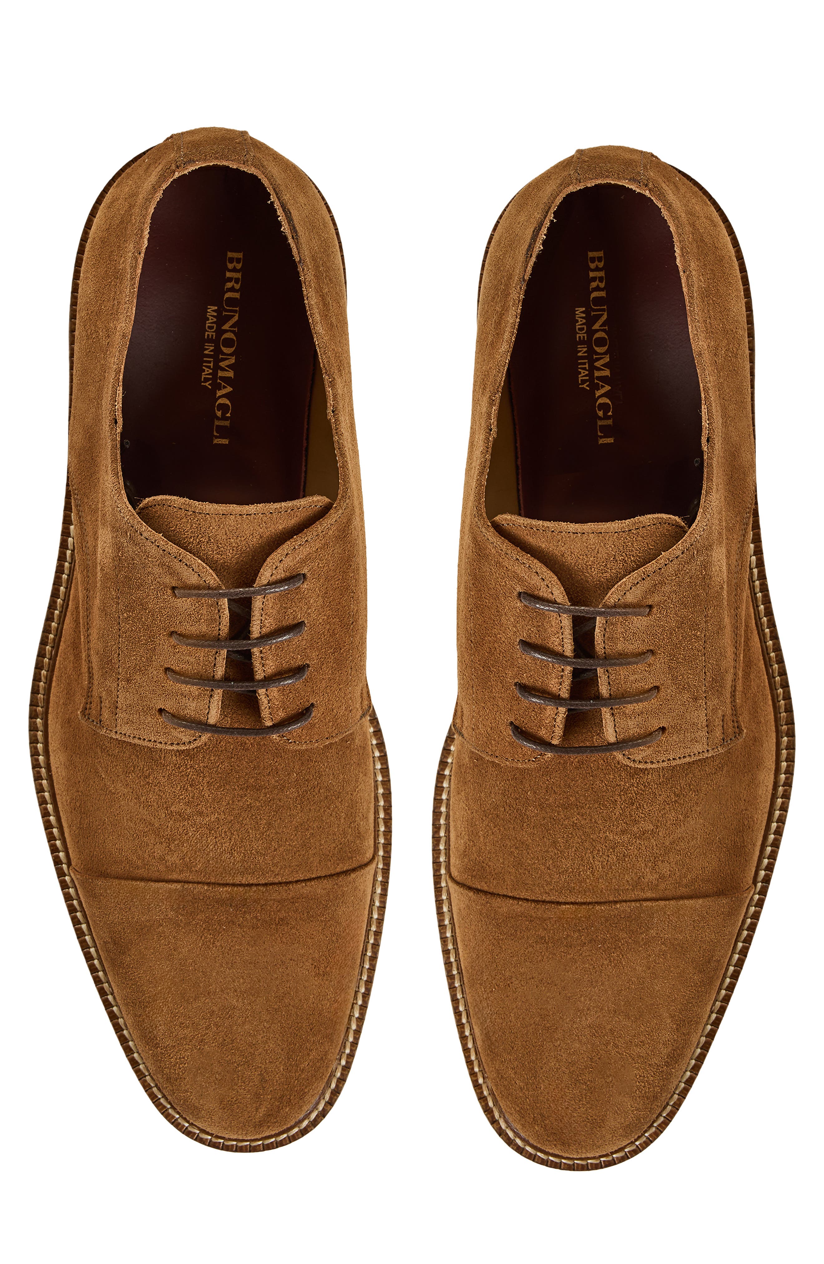 Vasco Cap Toe Leather Derby, Alternate, color, TOBACCO SUEDE