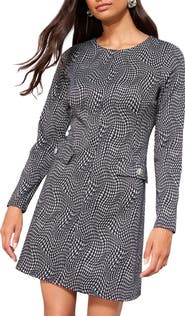 Friends Like These Long Sleeve Check Minidress