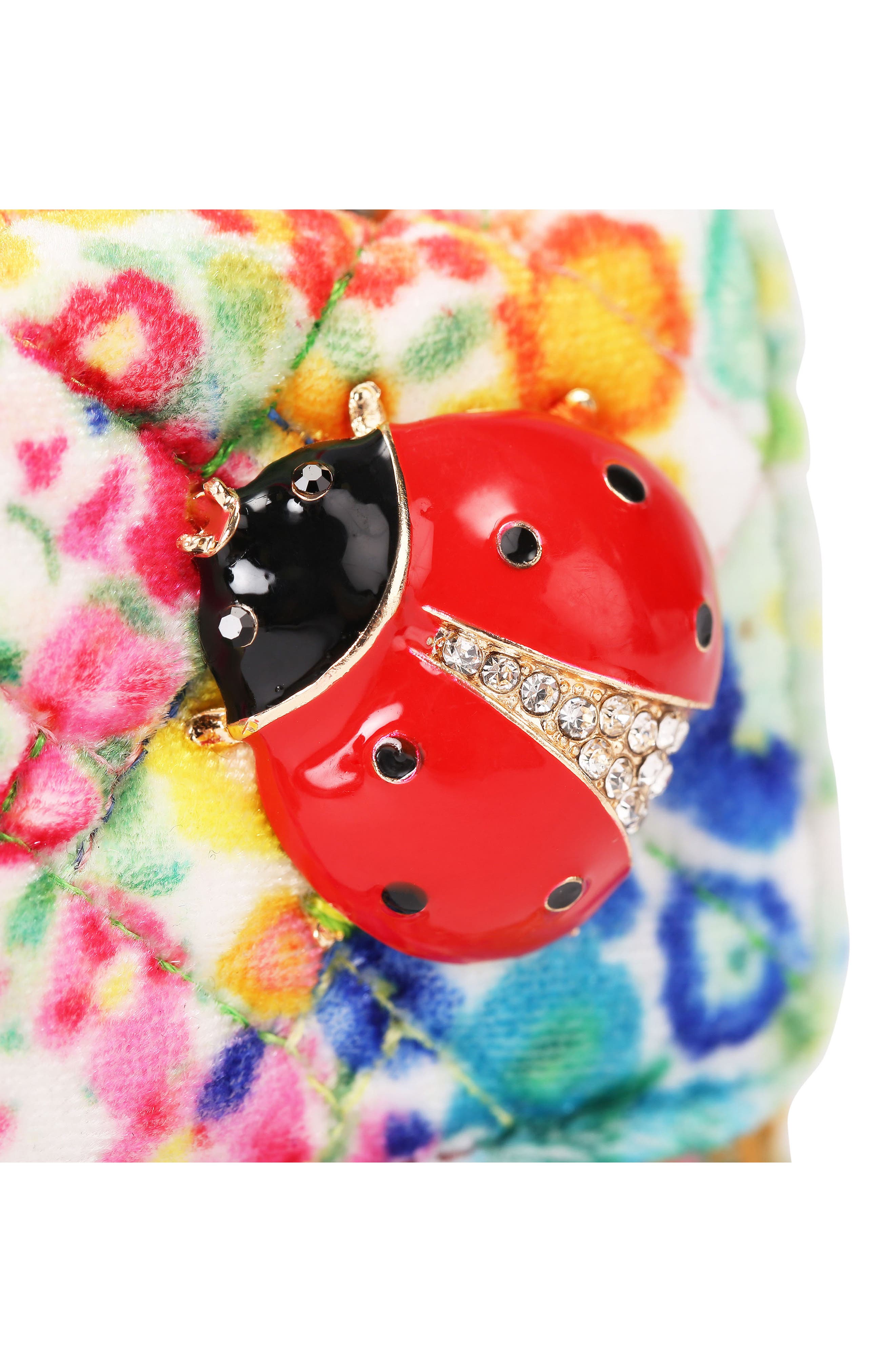 Kurt Geiger London Floral Couture Micro Kensington Floral Quilted Crossbody Bag, Alternate, color, 