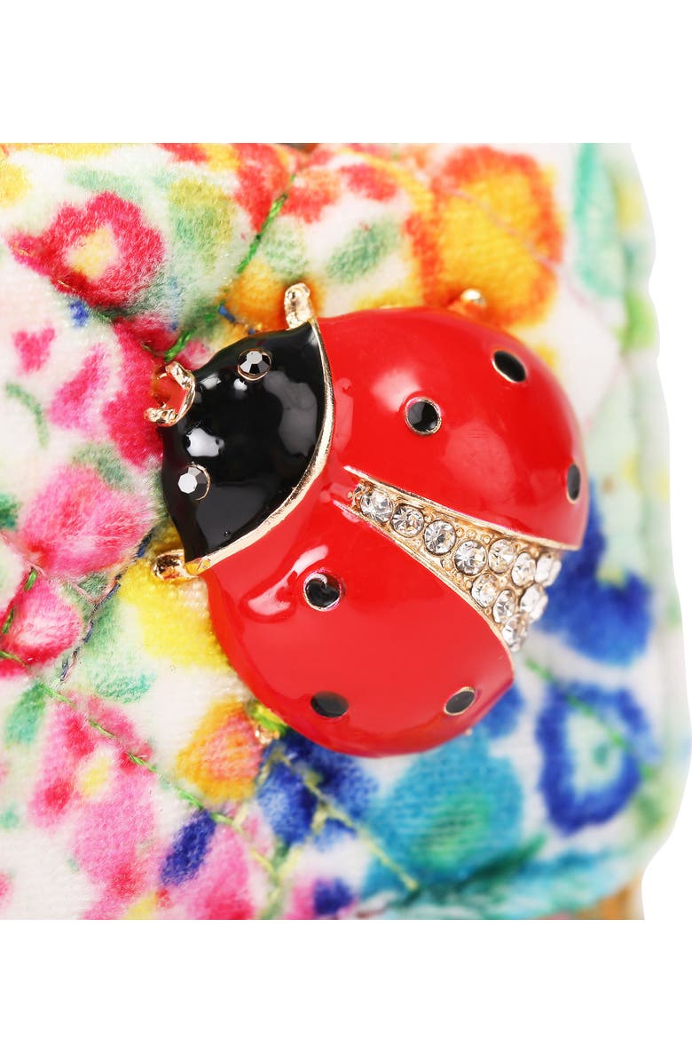 Kurt Geiger London Floral Couture Micro Kensington Floral Quilted Crossbody Bag, Alternate, color,