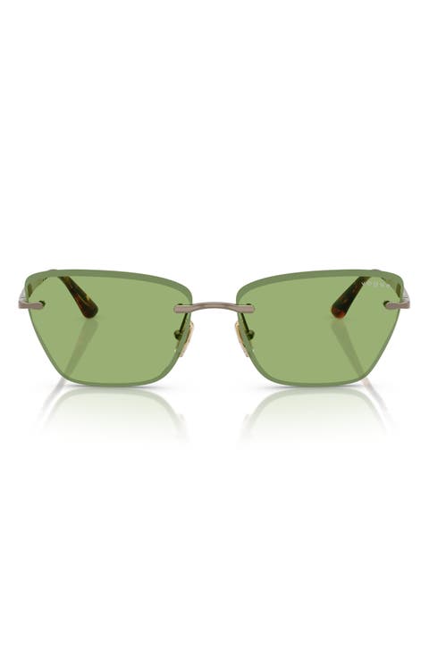 59mm Rimless Cat Eye Sunglasses