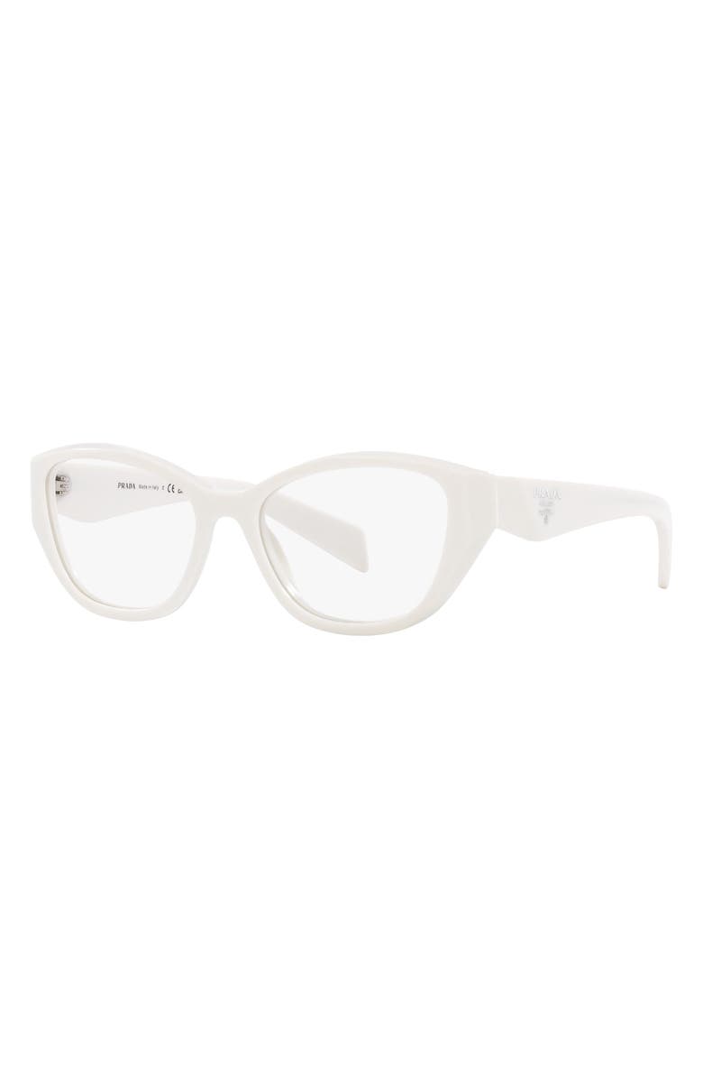 Prada 55mm Rectangular Optical Glasses, Alternate, color, 