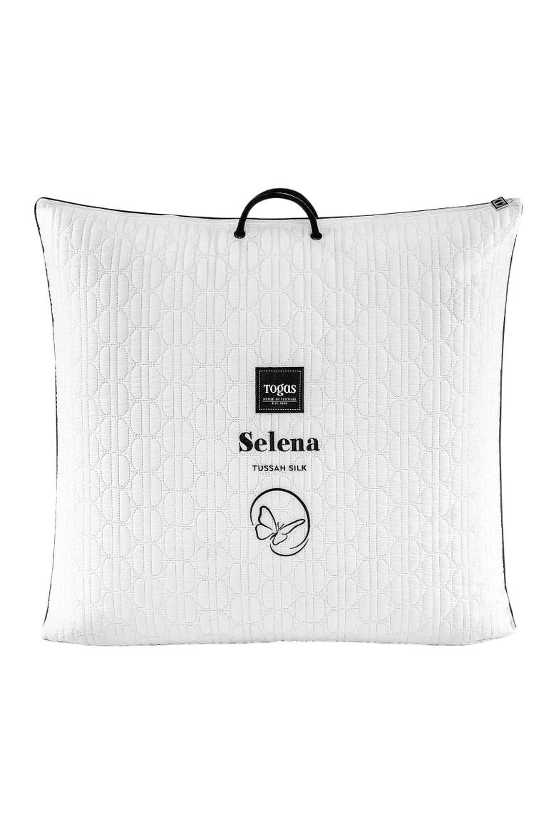 Selena Tussah silk pillow, Alternate, color, White