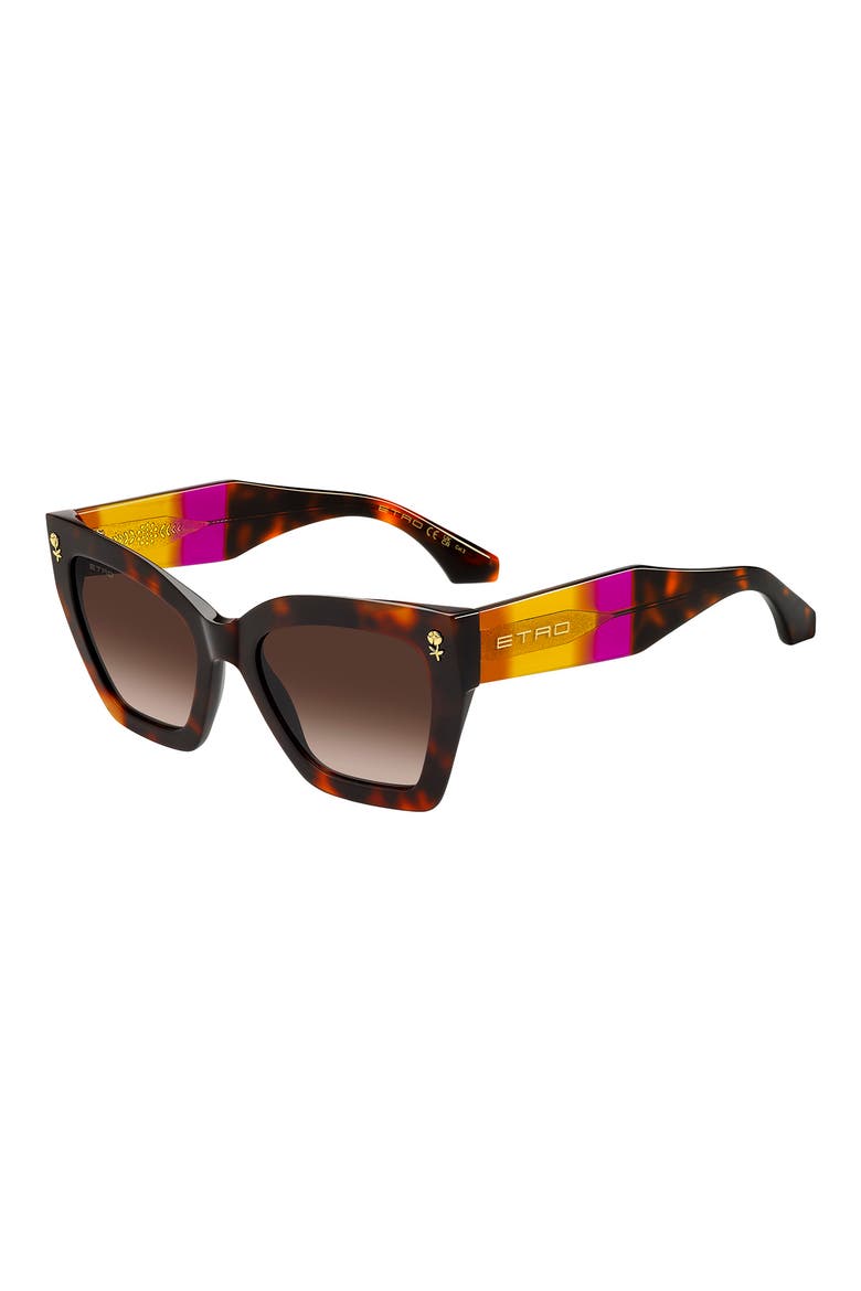 55mm Gradient Cat Eye Sunglasses, Alternate, color, HAVANA/ BROWN SF