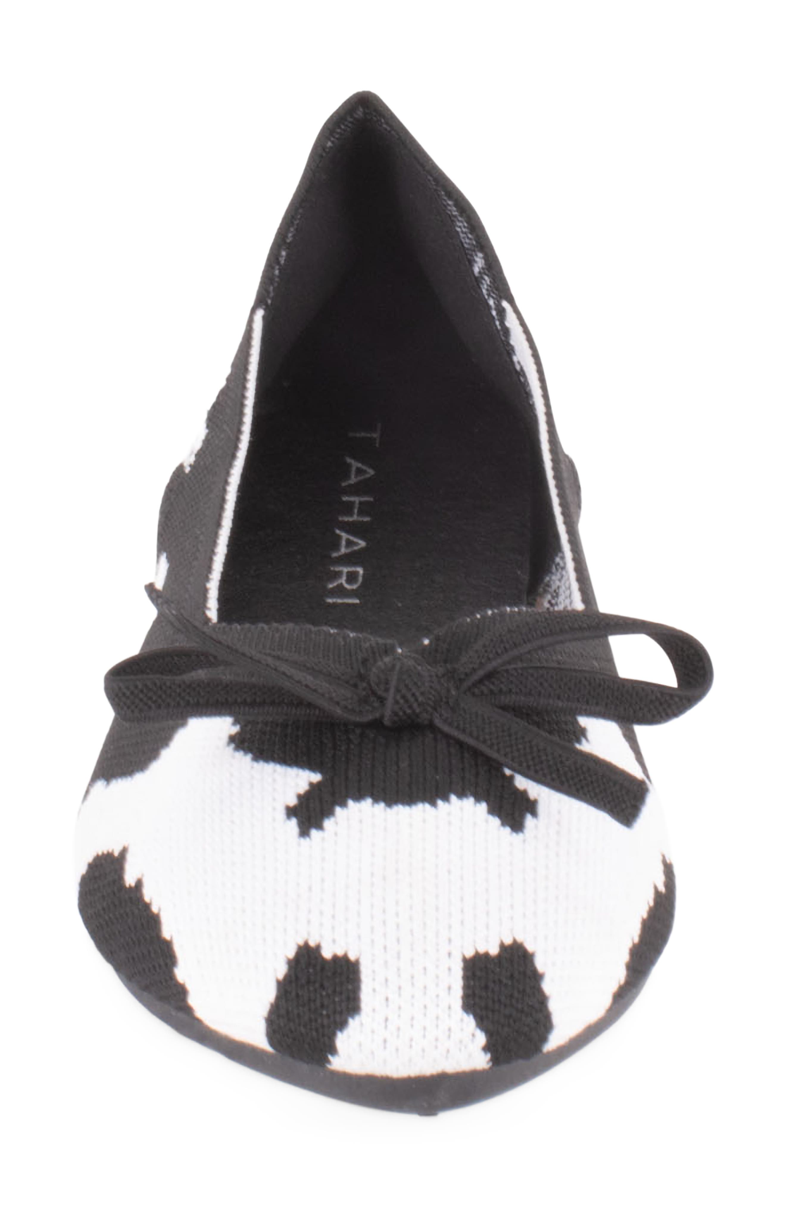 Tahari Tortuga Ballet Flat, Alternate, color, Black Pony
