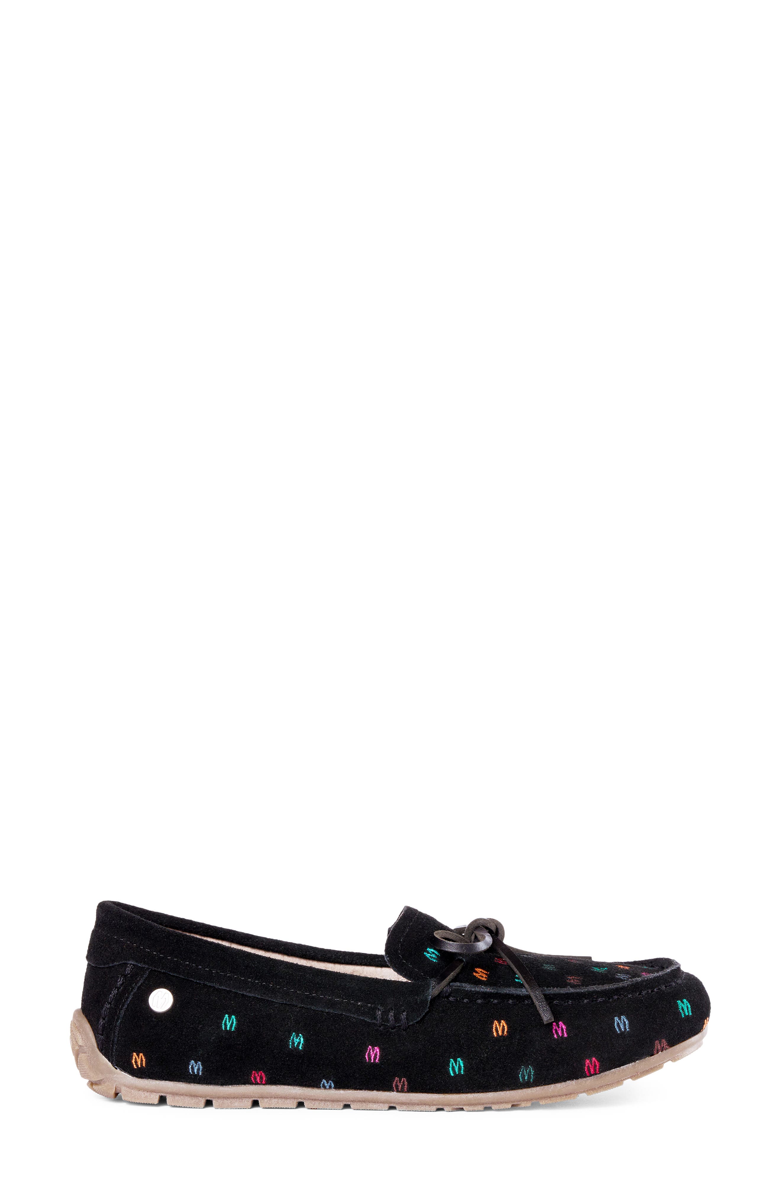 Embroidered Suede Moccasin, Alternate, color, BLACK EMBROIDERY