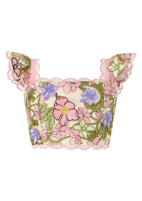 Bonnie Sleeve Embroidered Top (Toddler, Little Kid & Big Kid)