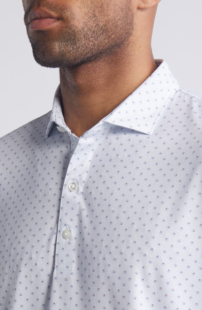 johnnie-O Crete Neat Print PREP-FORMANCE Polo, Alternate, color, Paloma