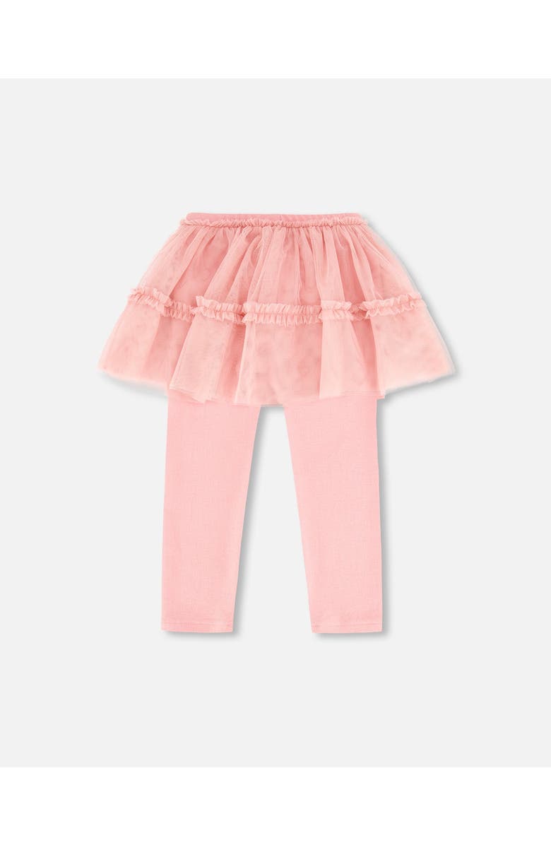 Deux par Deux Girl's Leggings With Tulle Skirt Pink, Alternate, color, 