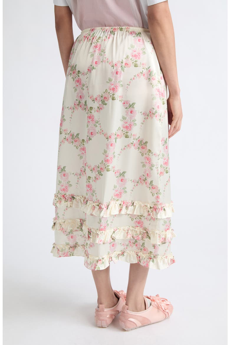 Ruffle Frill Hem Easy Skirt, Alternate, color, CREAM