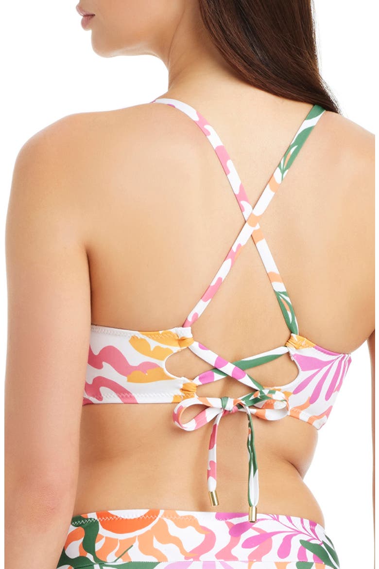 Abstract Print Bikini Top, Alternate, color, WHITE MULTI
