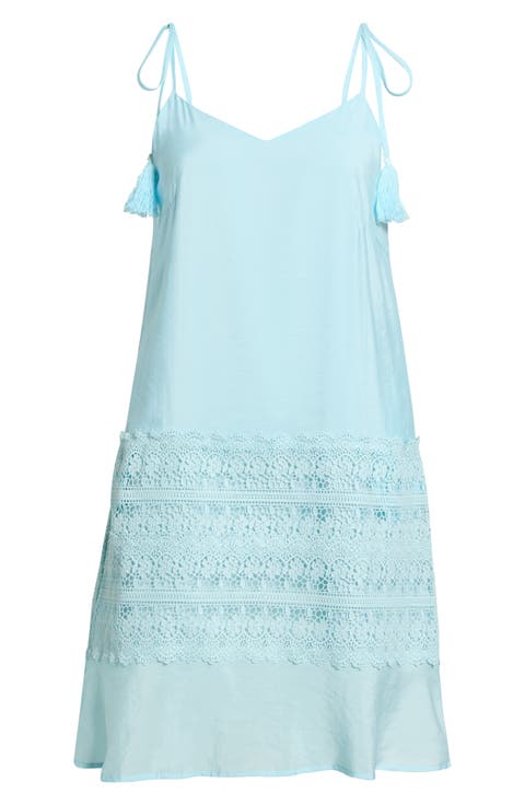 Crochet Trim Cover-Up Dress