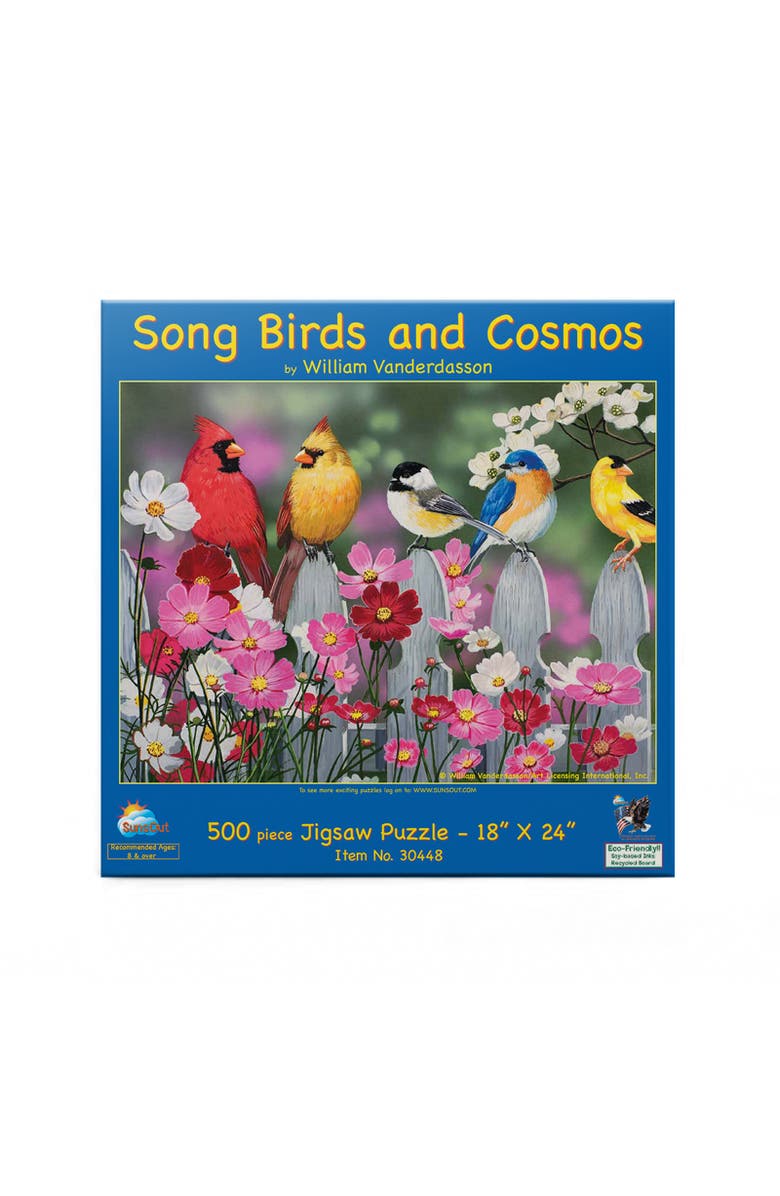 Sunsout Songbirds and Cosmos 500 piece Jigsaw Puzzle for Adults, Alternate, color, Multicolor
