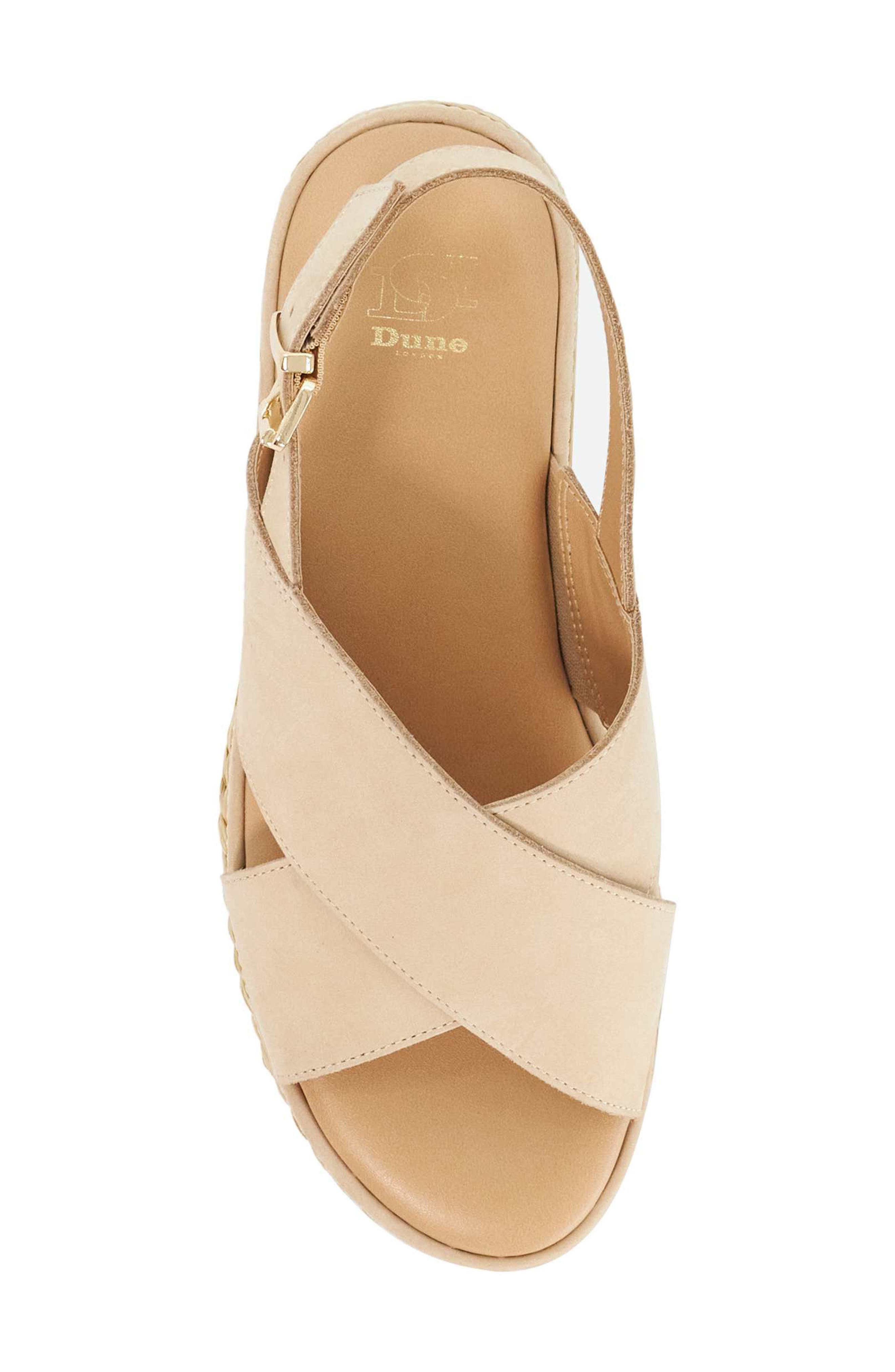 Dune London Kiya Slingback Platform Wedge Sandal, Alternate, color, Blush
