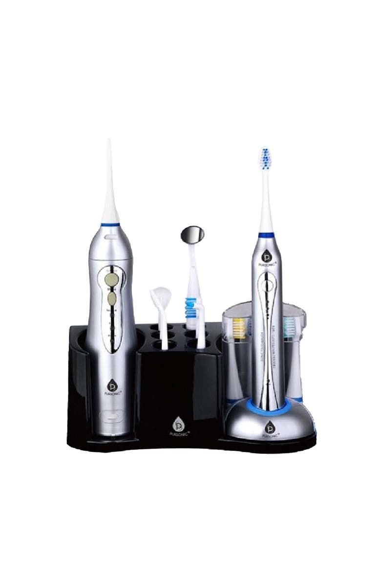 PURSONIC Rechargeable Sonic Toothbrush and Rechargeable Water Flosser, Main, color, Multicolor