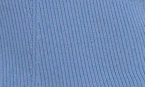 Ramy Brook Lylia Long Sleeve Ribbed Knit Top In Blue