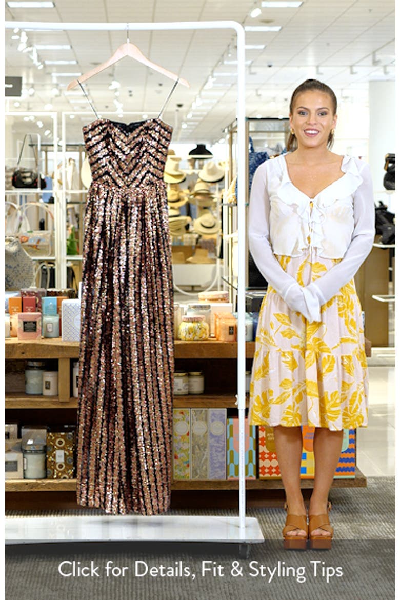 Audrina Sequin Strapless Gown video