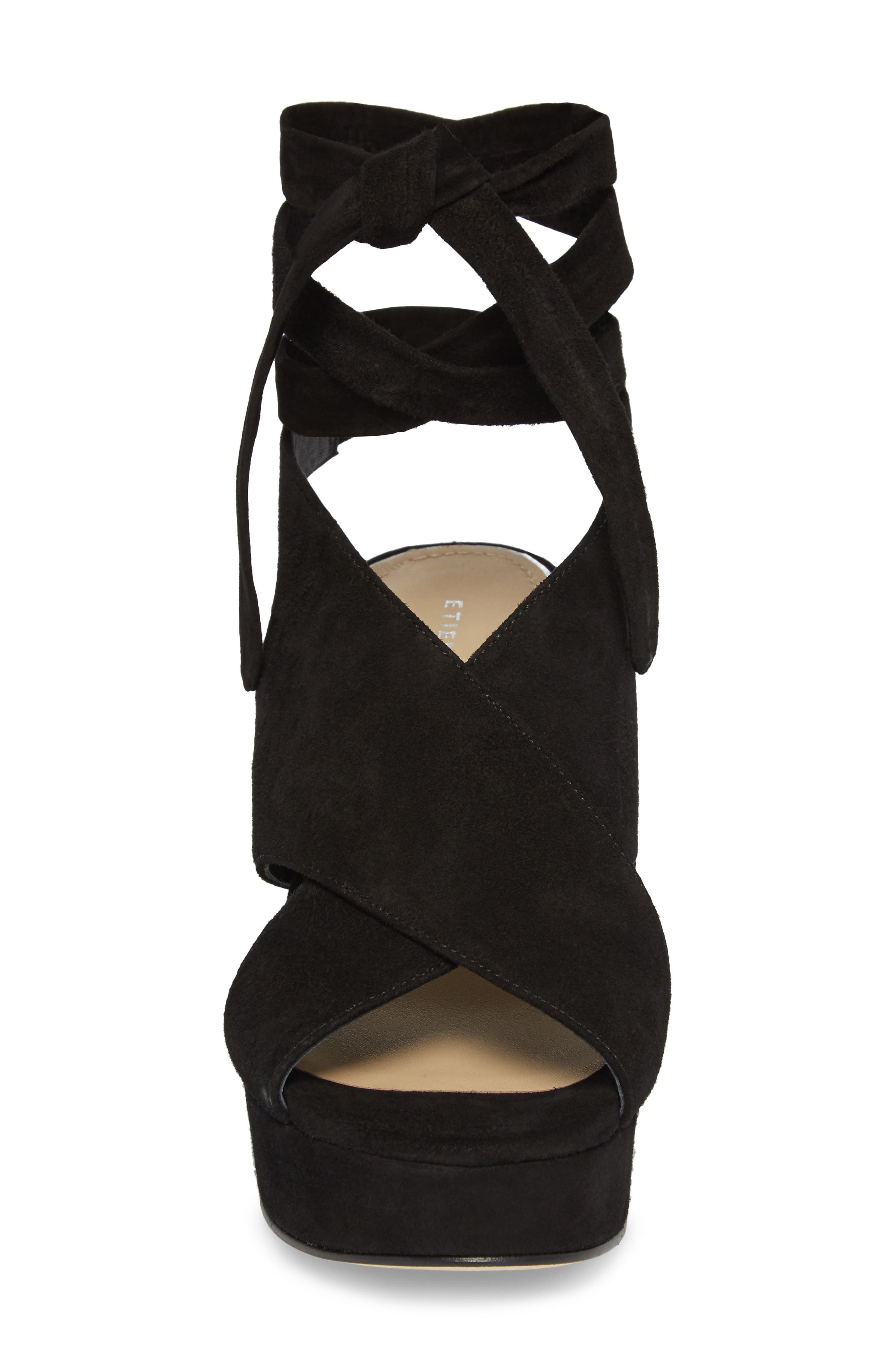 Etienne Aigner Dominica Suede Platform Wedge Sandal, Alternate, color, 