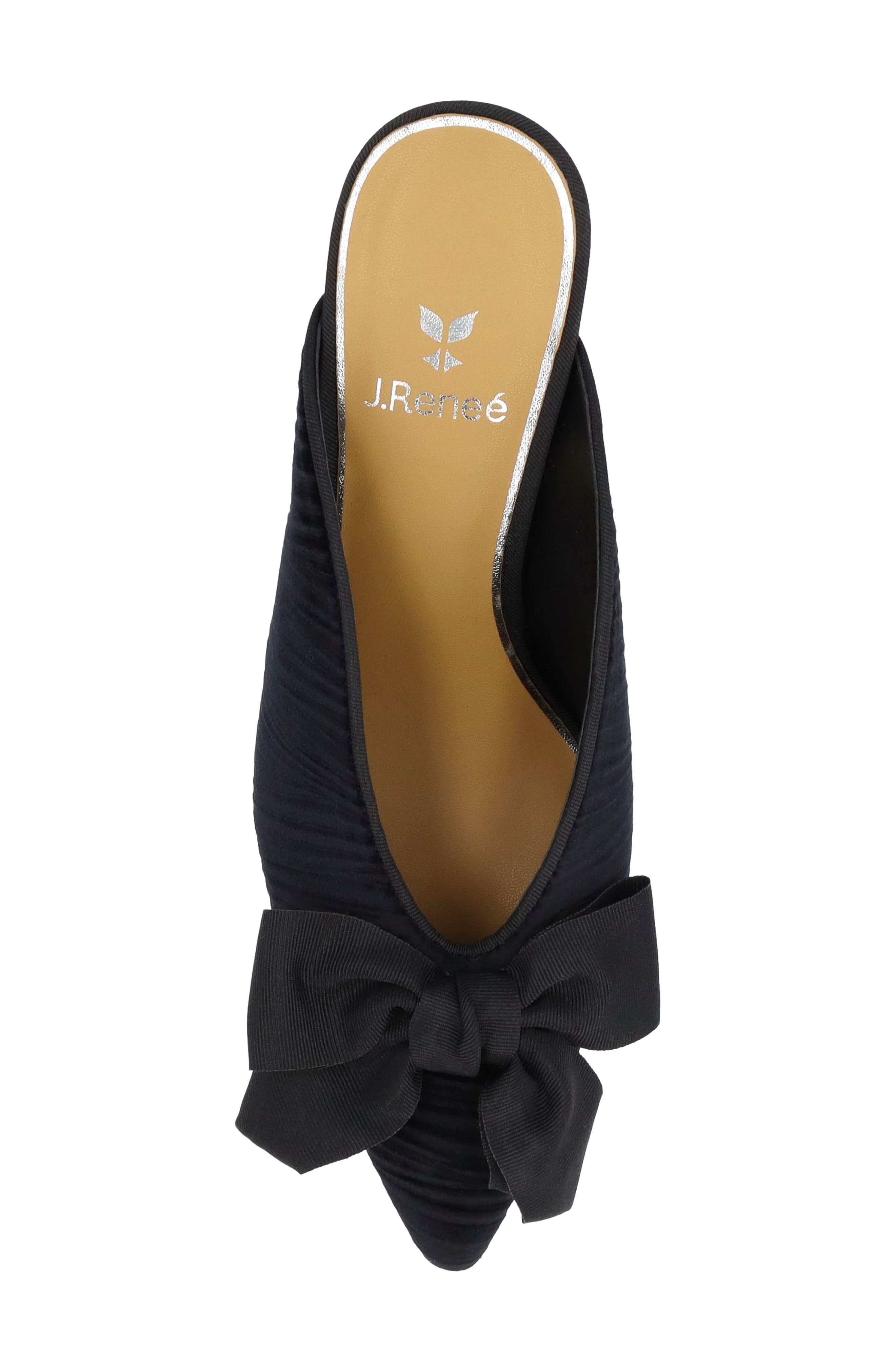 Elvani Pointed Toe Heeled Mule, Alternate, color, BLACK
