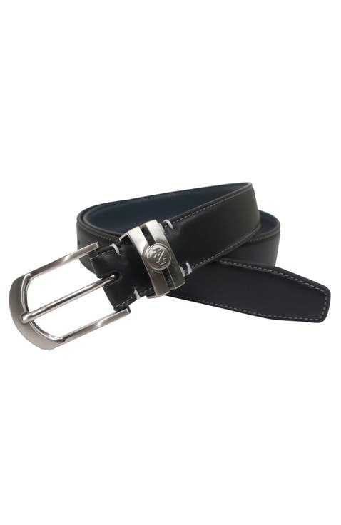 Golf Stretch Comfort Leather Belt Metal Keeper