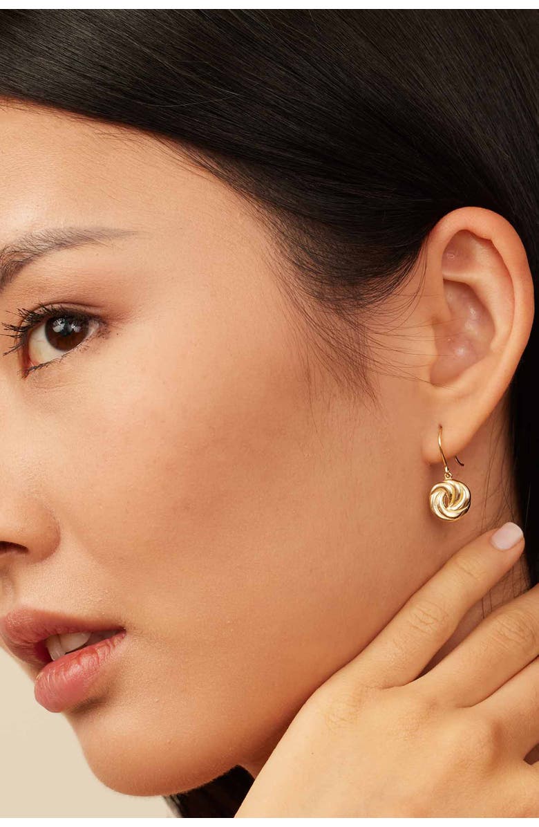 Oradina 14K Yellow Gold Infinite Love Drop Earrings, Alternate, color, Yellow Gold