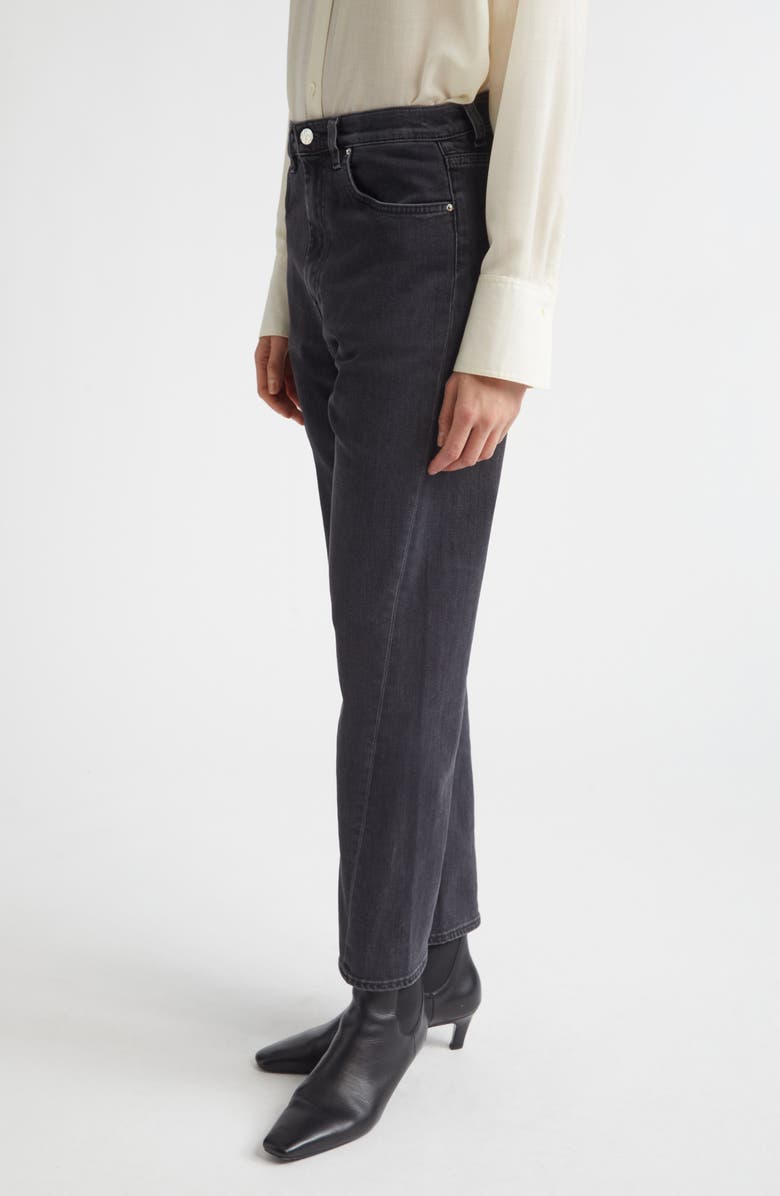 TOTEME Twisted Seam Organic Cotton Jeans, Alternate, color, Faded Black