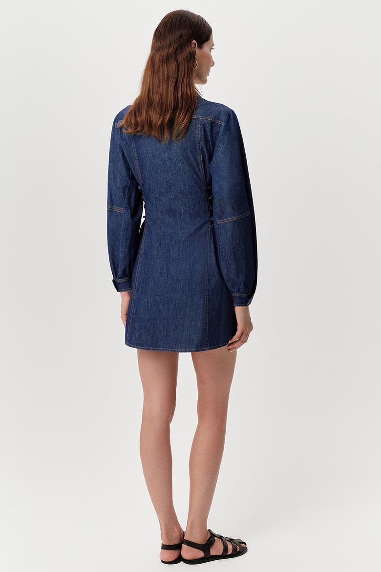 Adilene Long Sleeve Denim Mini Dress, Alternate, color, Blue