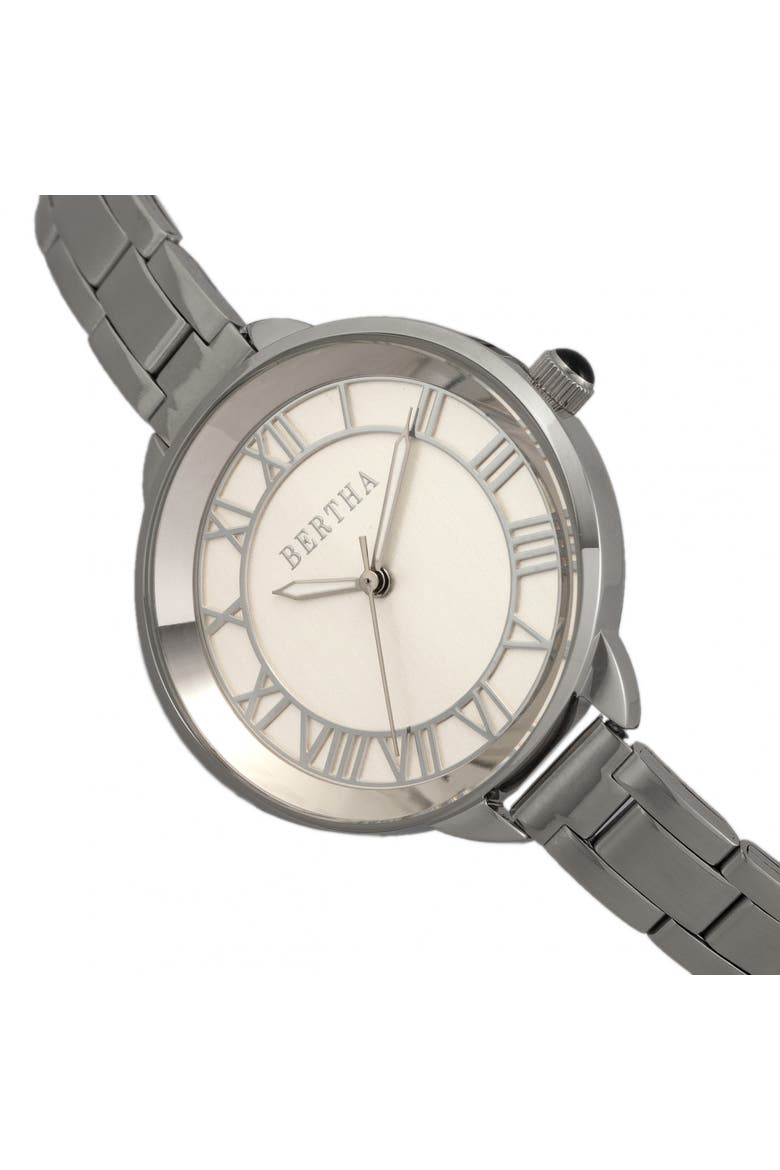 Madison Sunray Dial Bracelet Watch, Alternate, color, Silver