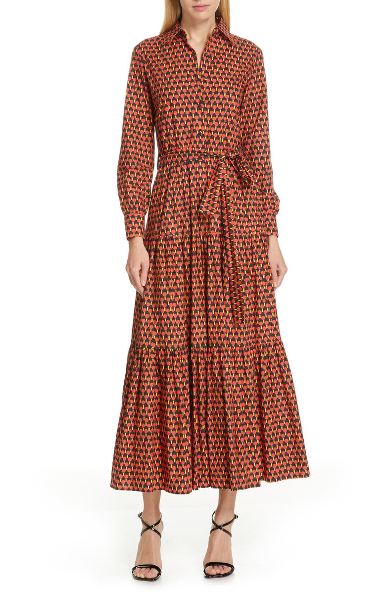 La DoubleJ Bellini Print Poplin Maxi Dress, Main, color,