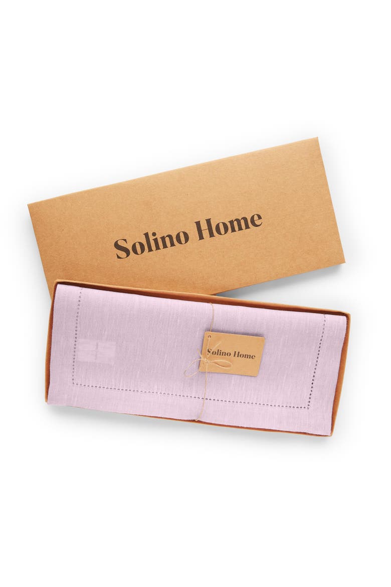 Linen Table Runner - Milan, Alternate, color, Bubblegum Pink
