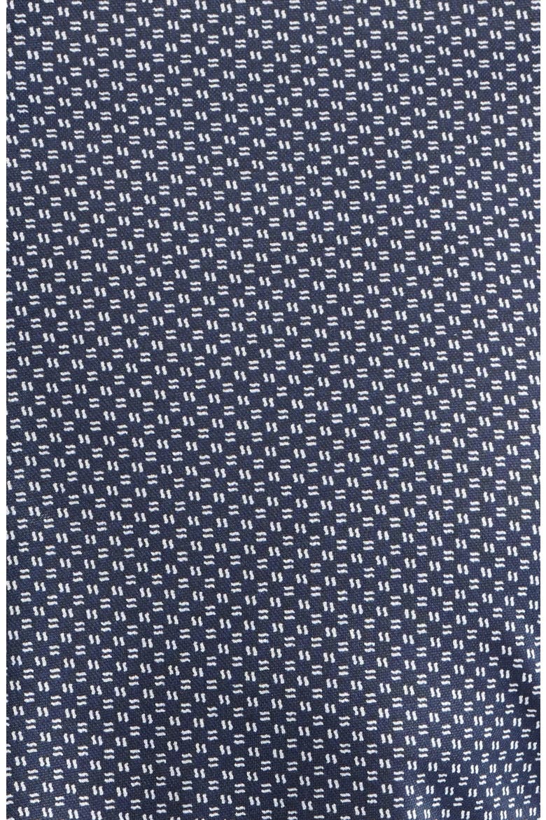 Slim Fit Geometric Print Non-Iron Dress Shirt, Alternate, color, GREY BLUE