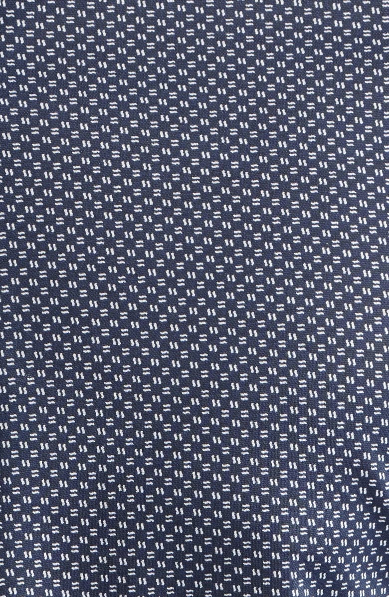 1863 by Eterna Slim Fit Geometric Print Non-Iron Dress Shirt, Alternate, color, Grey Blue