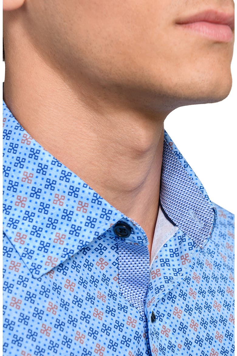 Quadruple Diamond Woven Long Sleeve Basic, Alternate, color, CHAMBRAY BLUE