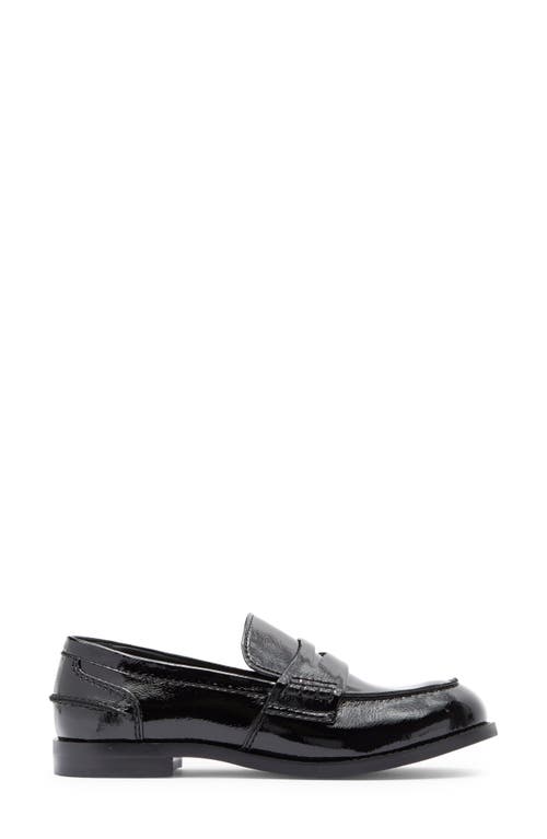 Jeffrey Campbell Books Penny Loafer In Black Crinkle Patent