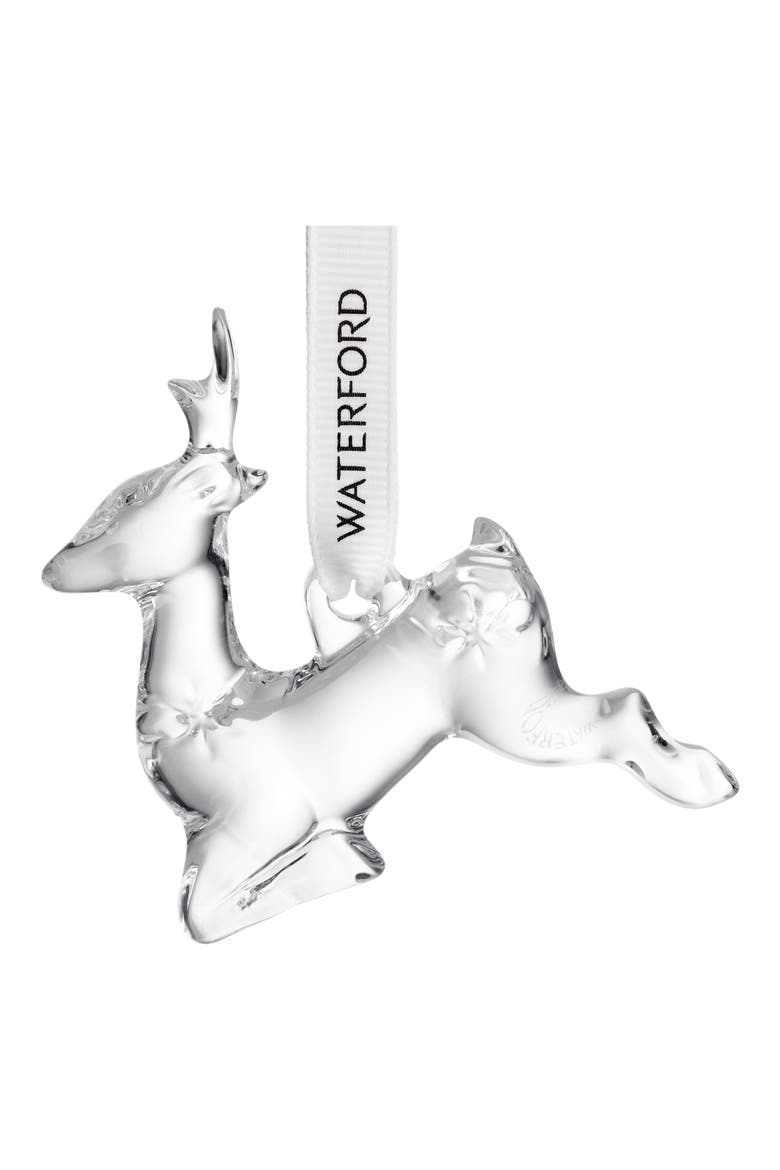 Mini Reindeer Crystal Ornament, Main, color, NO COLOR