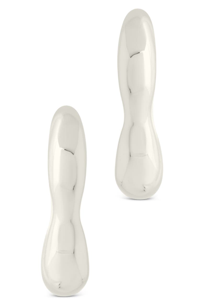 Aileen Molten Micro Hoop Earrings, Alternate, color, SILVER