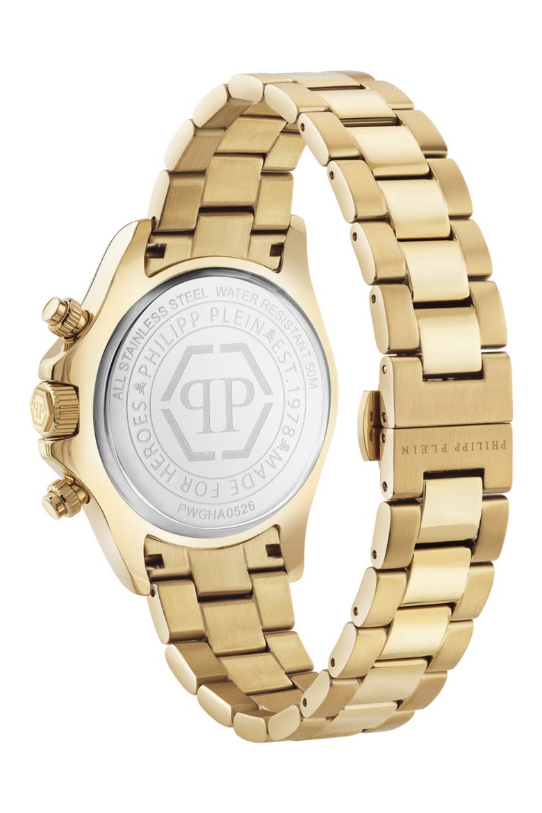 Nobile Chronograph Two Tone Bracelet Watch, 43mm, Alternate, color, IP YELLOW GOLD