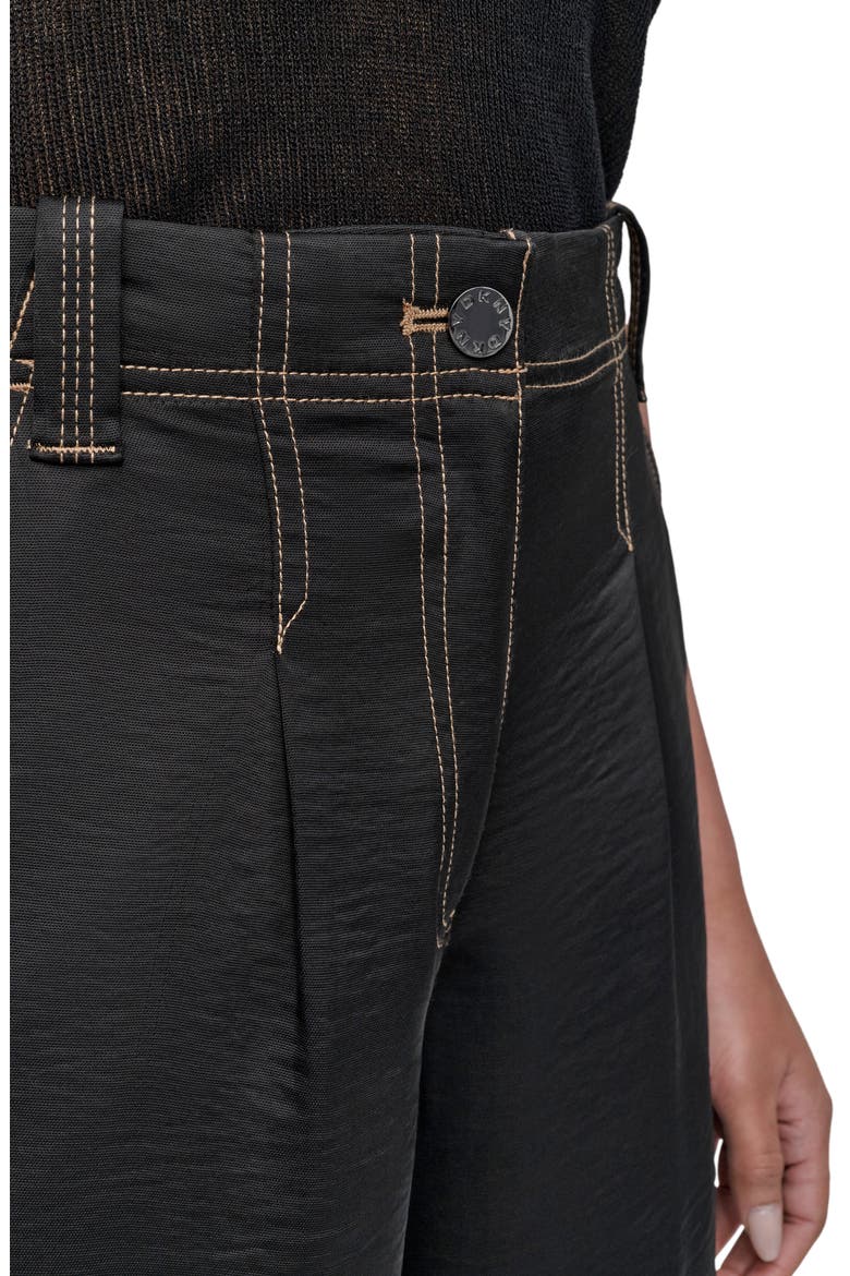 Glazed Contrast Stitch Straight Leg Pants, Alternate, color, BLACK