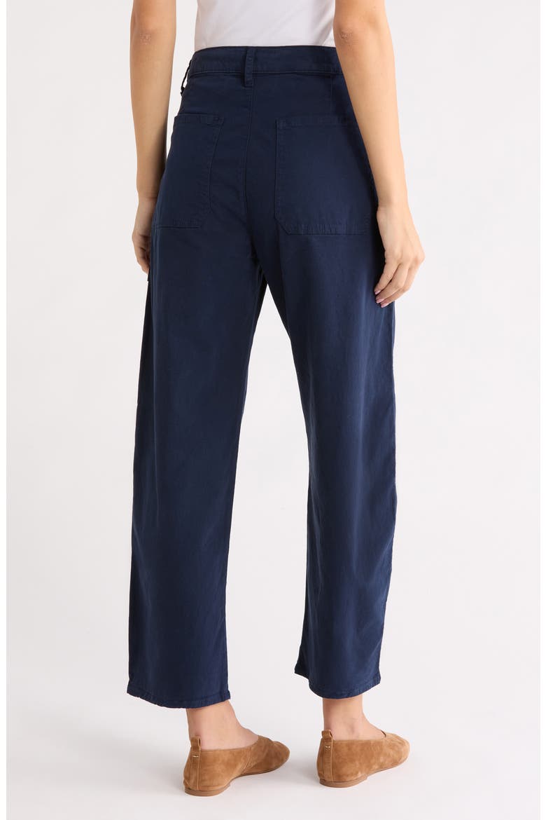 Bray Barrel Leg Cotton Twill Pants, Alternate, color, CLASSIC NAVY