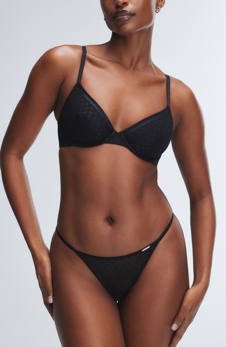 SAVAGE X FENTY Show 'N Tell G-String, Alternate, color, Black Caviar