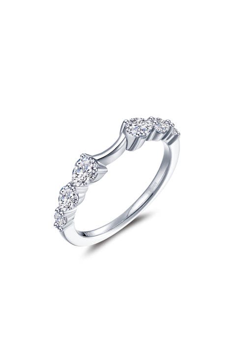 Contour Simulated Diamond Ring
