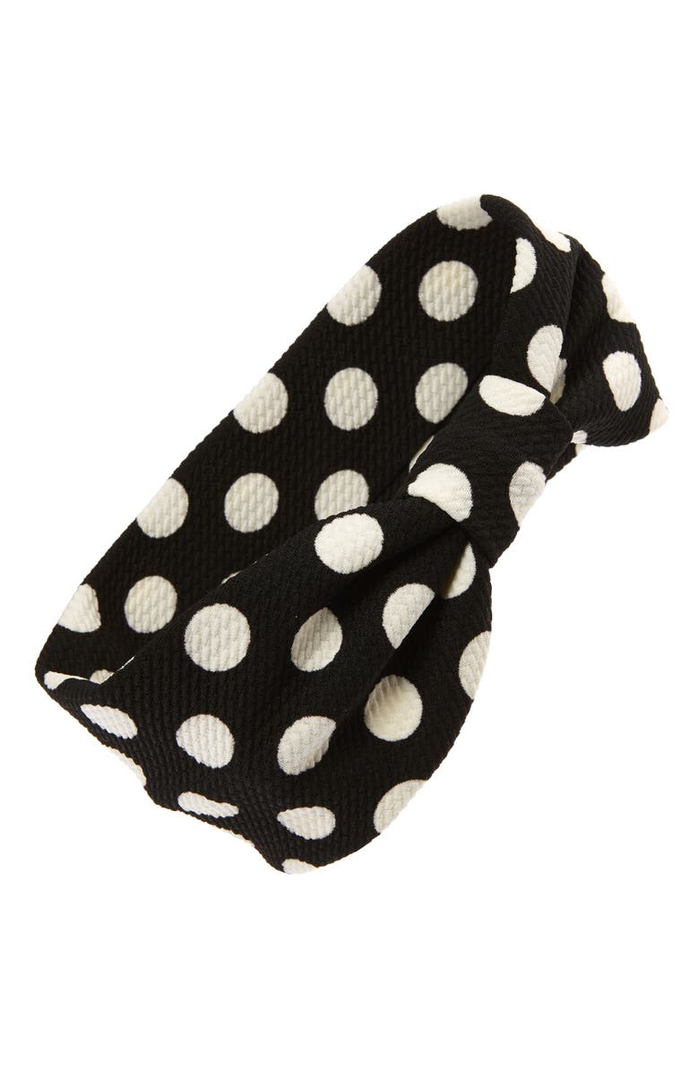 Cara Polka Dot Head Wrap, Main, color, 