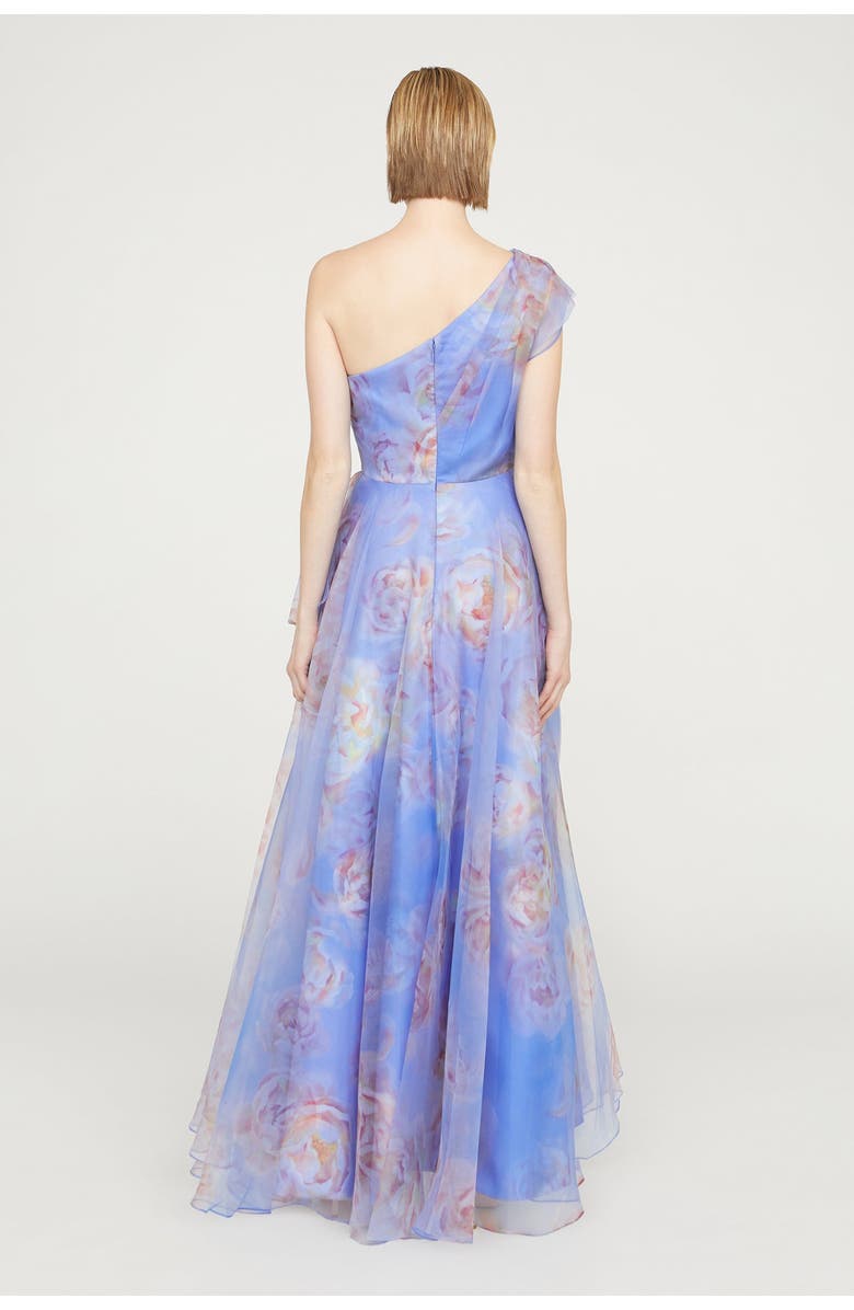 Theia Augusta One Shoulder Gown, Alternate, color, Pearl Roses