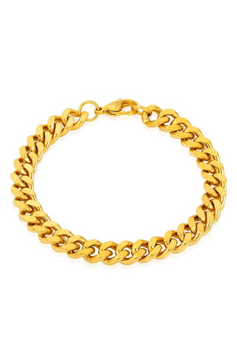 Mens' 8.5mm Curb Chain Link Bracelet